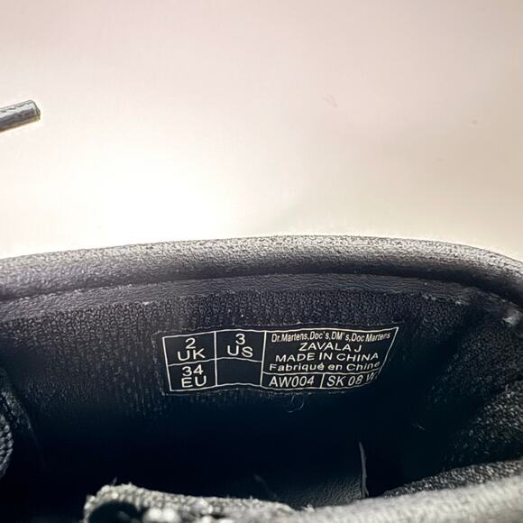 Dr. Martens Girls size 3 Zavala Combat Boots Doc Martens - Picture 8 of 8